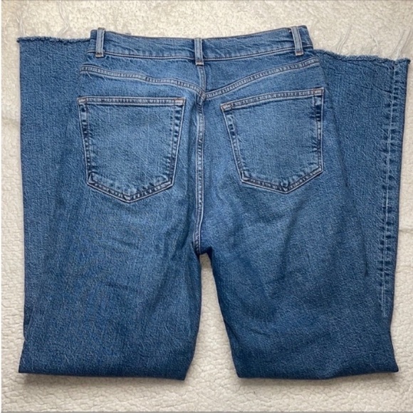 ASOS Denim Jeans High Rise High Waist Raw Hem Strech Size 30 - Picture 5 of 12